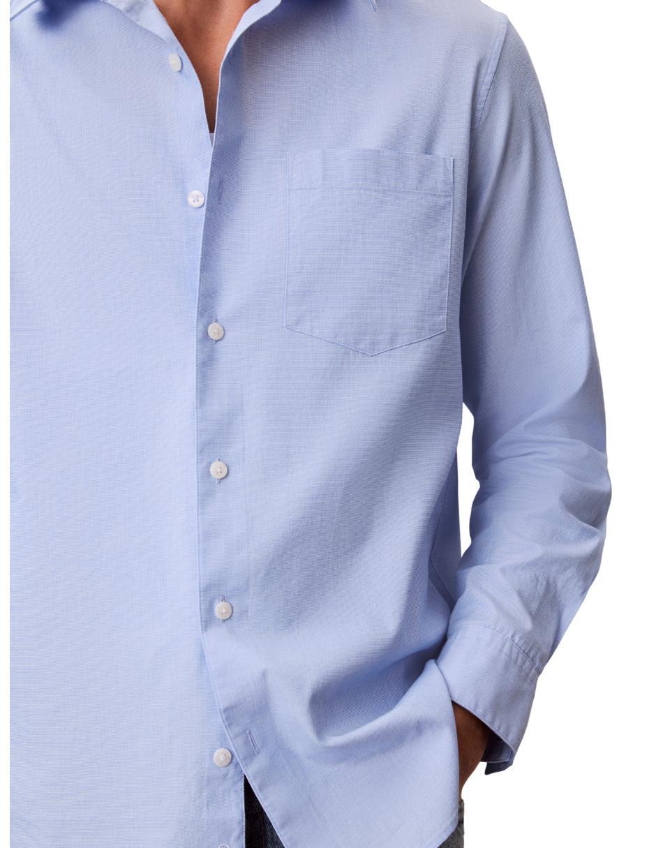 Camisa casual Calvin Klein de algodón manga larga para hombre