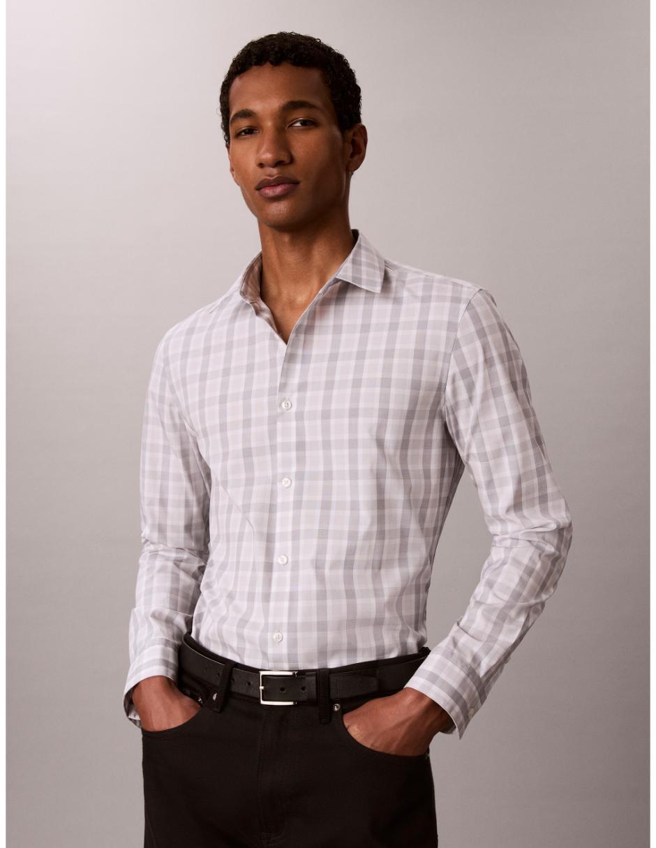 Camisa casual manga larga para hombre