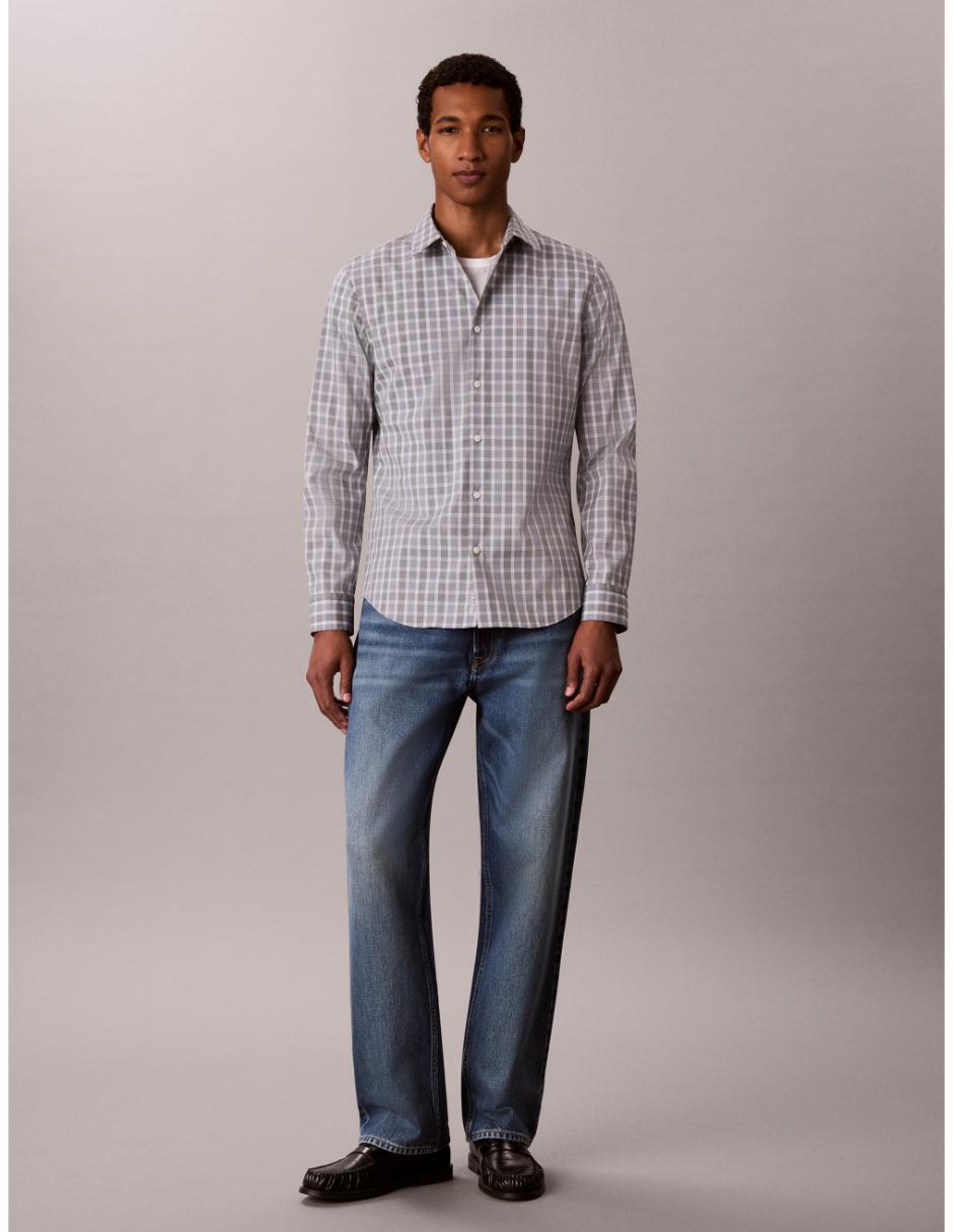Camisa casual Calvin Klein manga larga para hombre