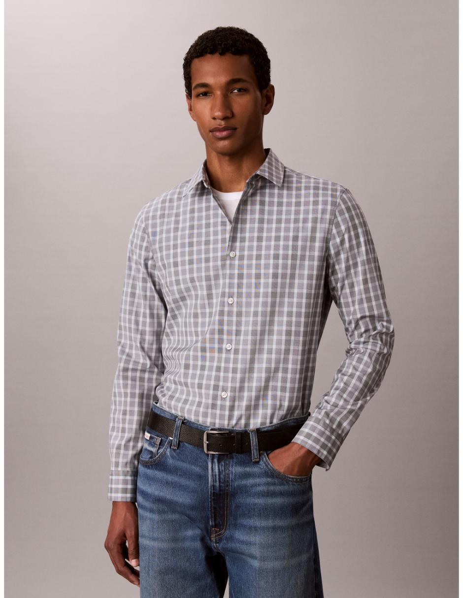Camisa casual Calvin Klein manga larga para hombre