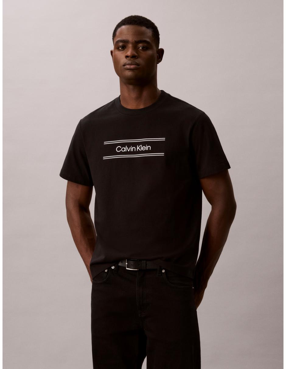 Playera monologo cuello redondo para hombre