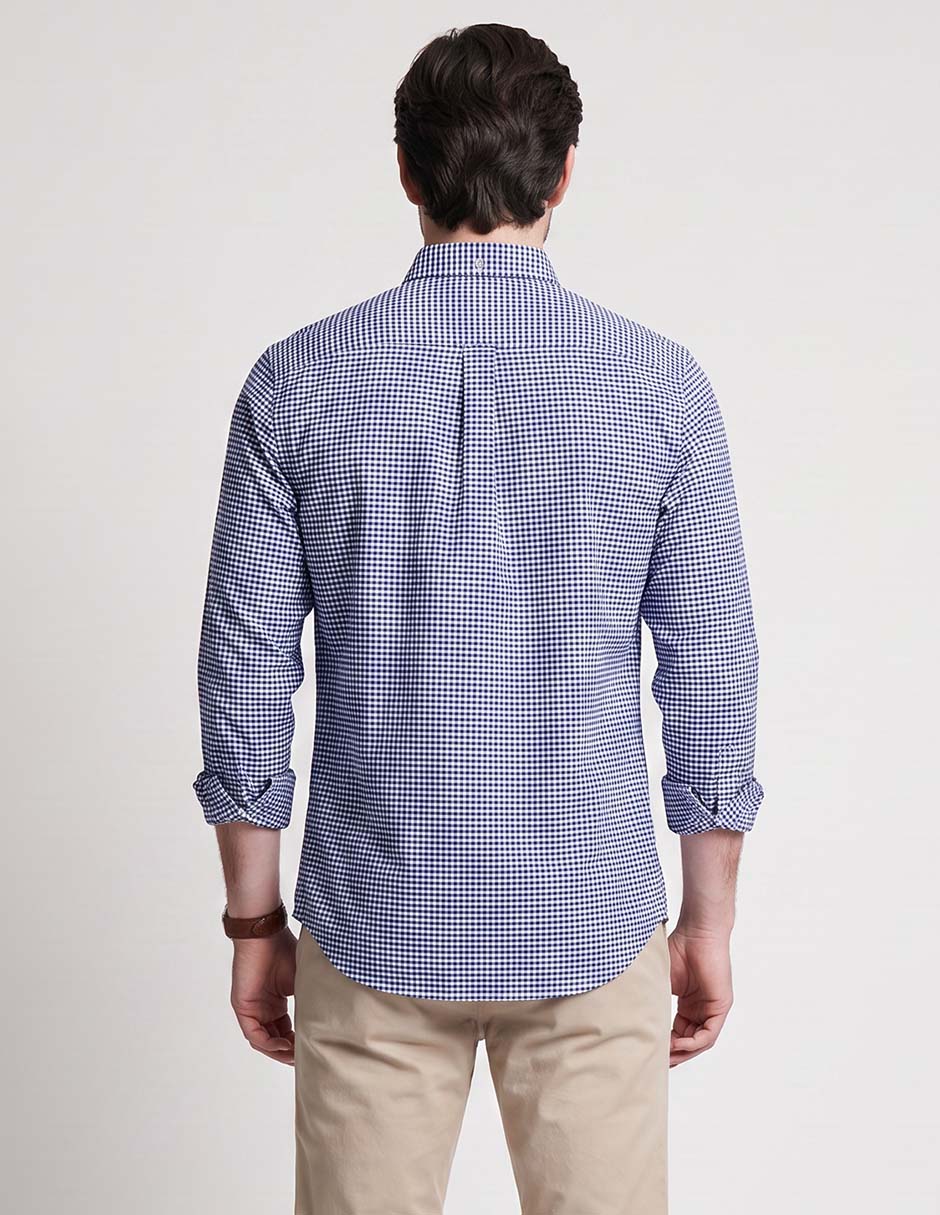 Camisa casual hilfiger de algodón manga larga para hombre 2