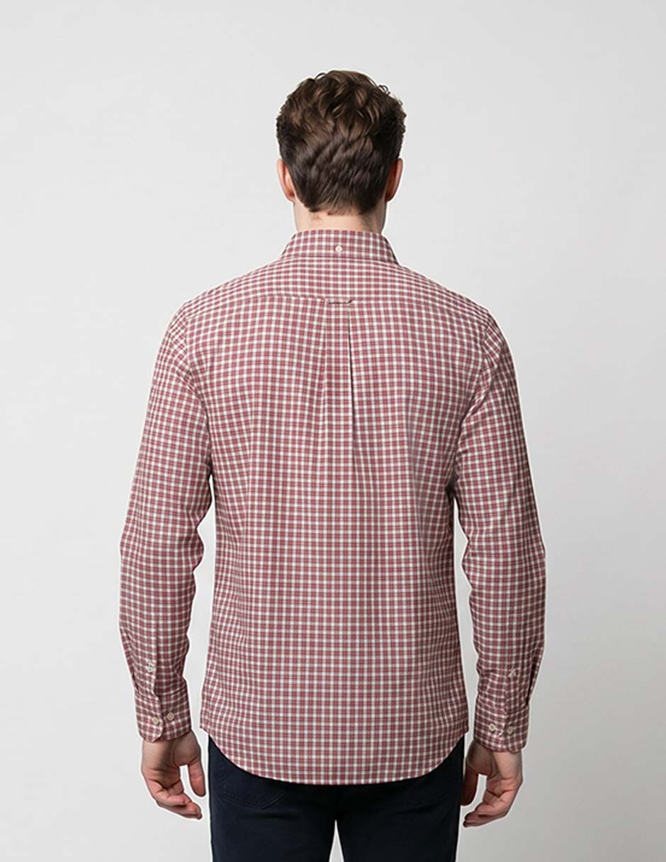 Camisa casual Tommy de algodón manga larga para hombre