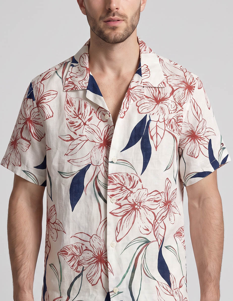 Camisa casual manga corta para hombre 4