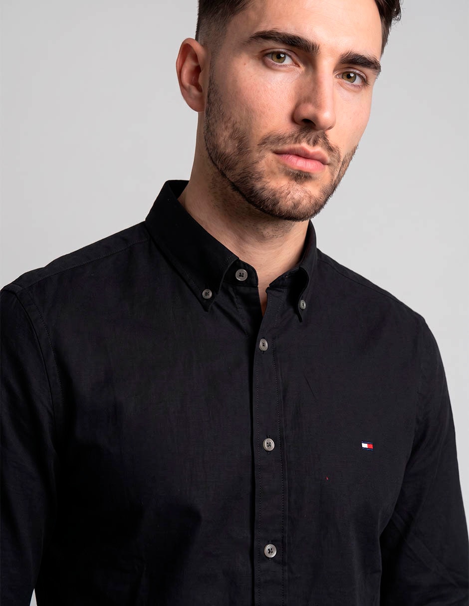 Camisa casual de algodón manga larga para hombre 4
