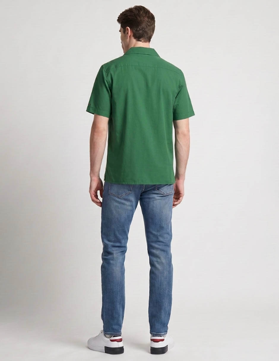 Camisa casual de algodón manga corta para hombre 4