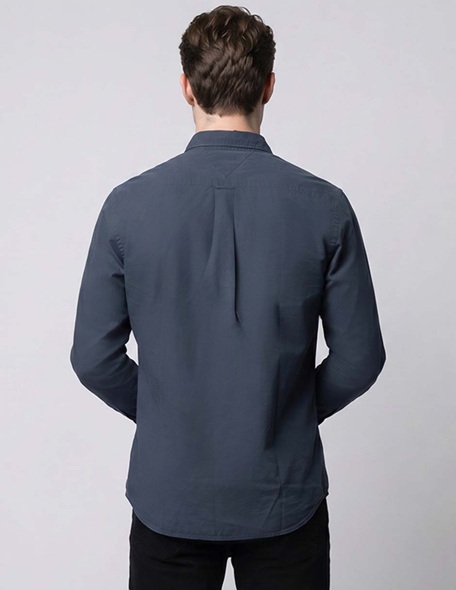 Camisa casual de algodón manga larga para hombre 3