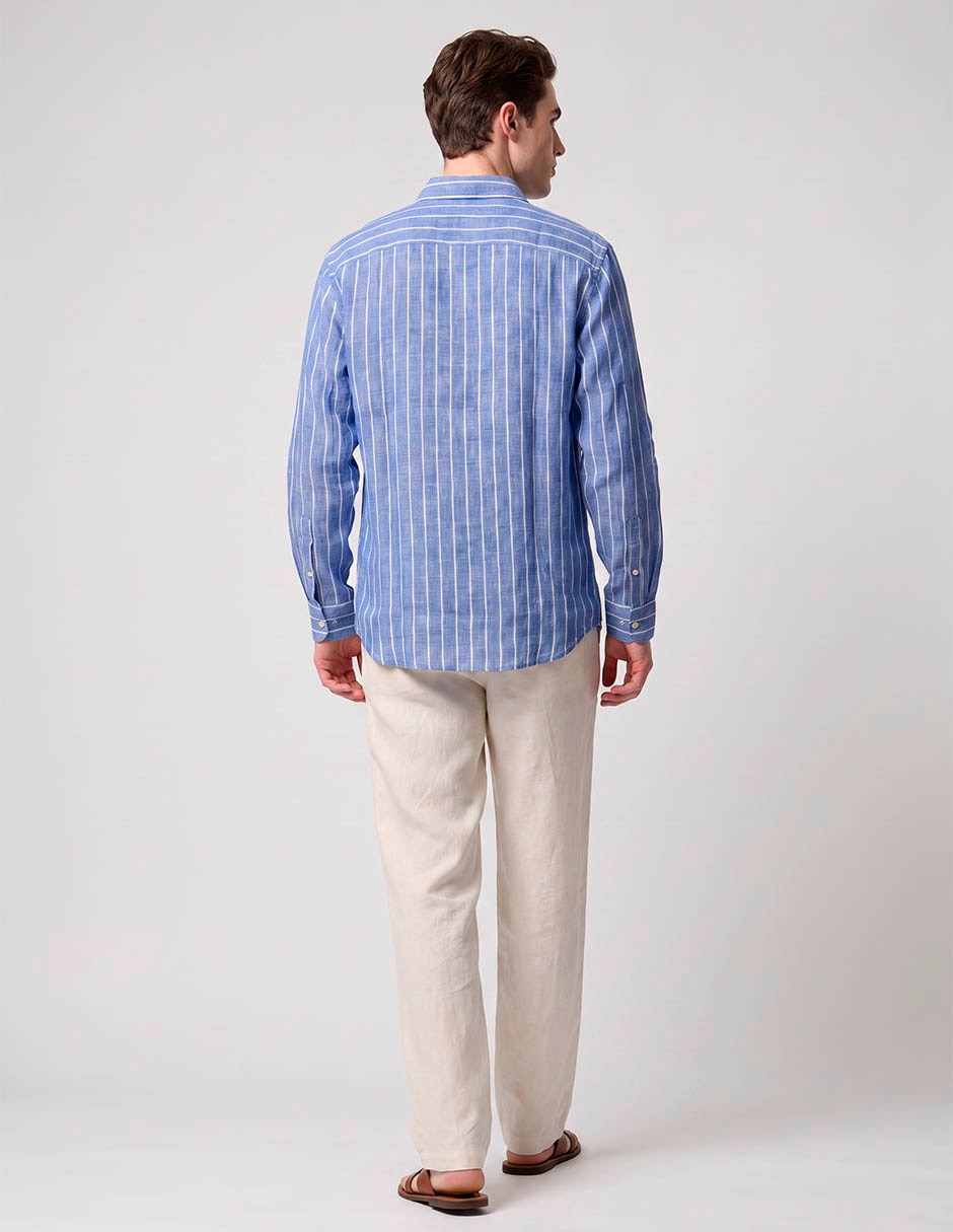 Camisa casual manga larga para hombre 2