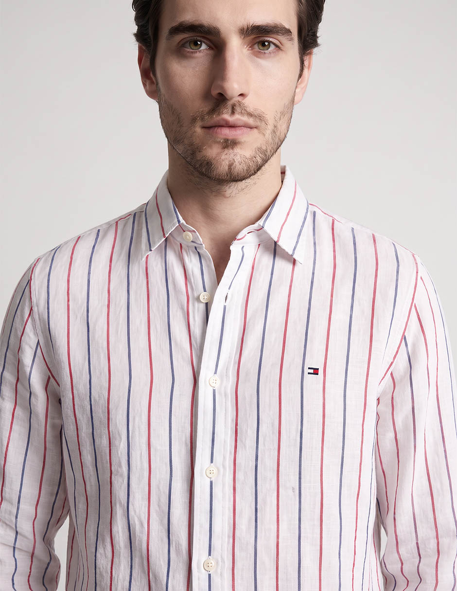 Camisa casual manga larga para hombre 4