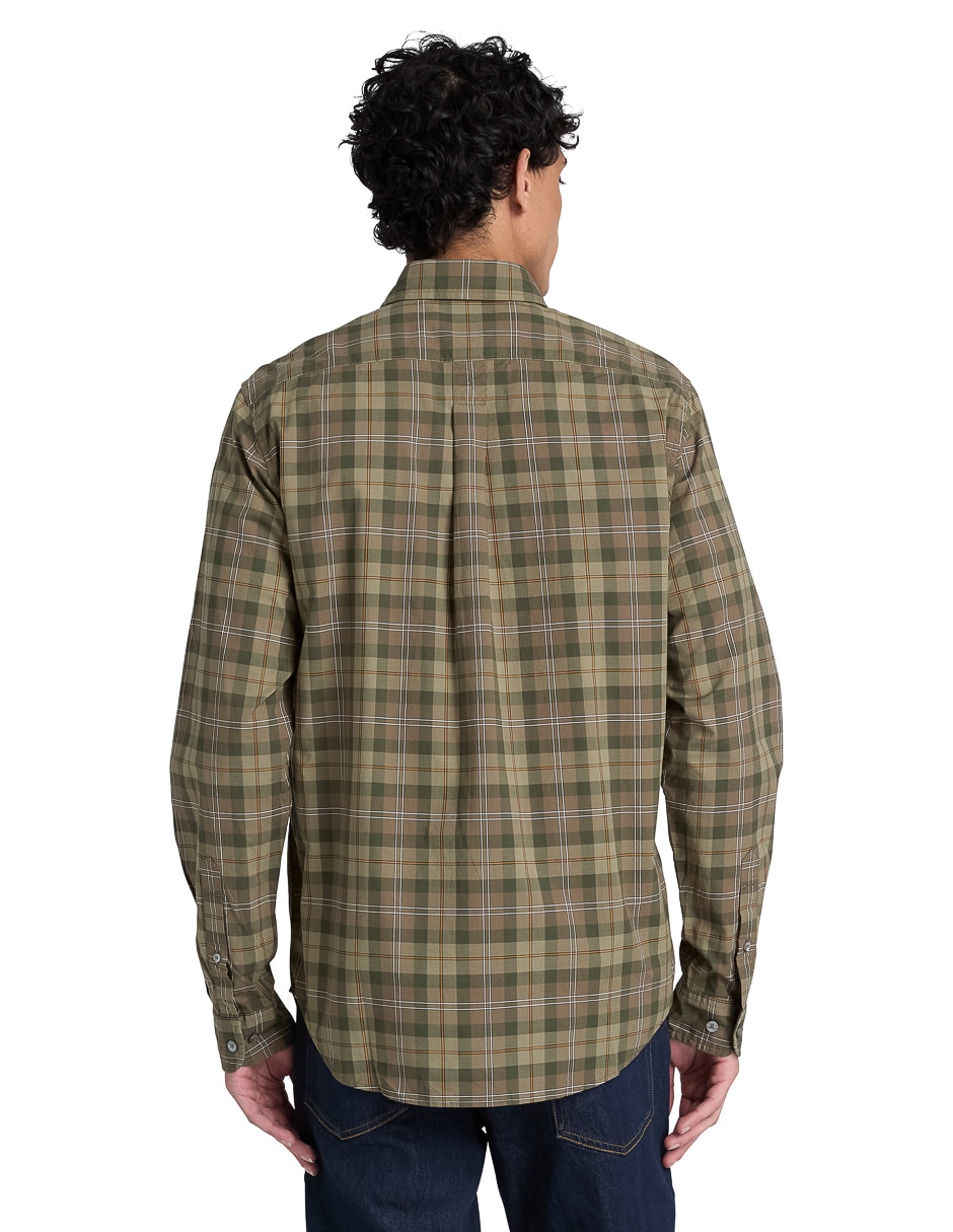 Camisa casual manga larga para hombre 4