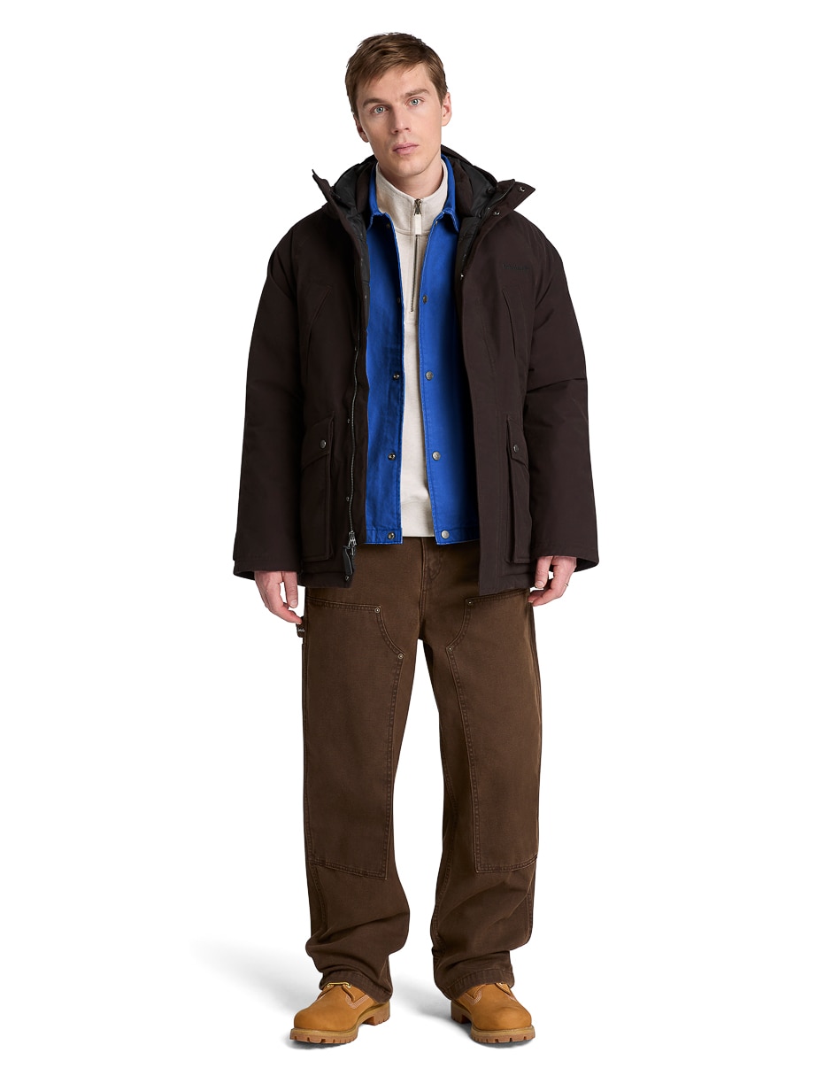 Chamarra casual impermeable con bolsillos para hombre