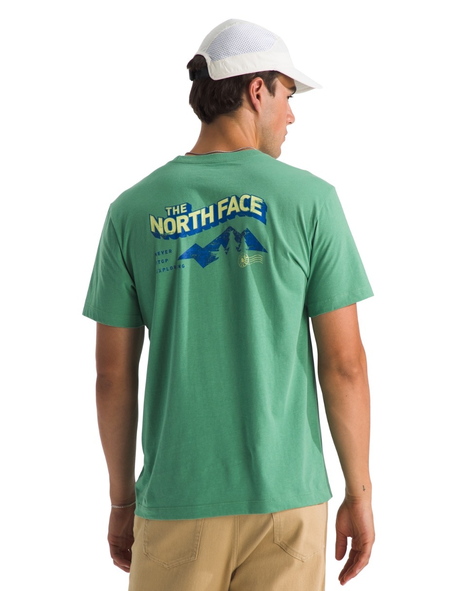 Playera m explore postcard regular short sleeve tnf cuello redondo para hombre 2