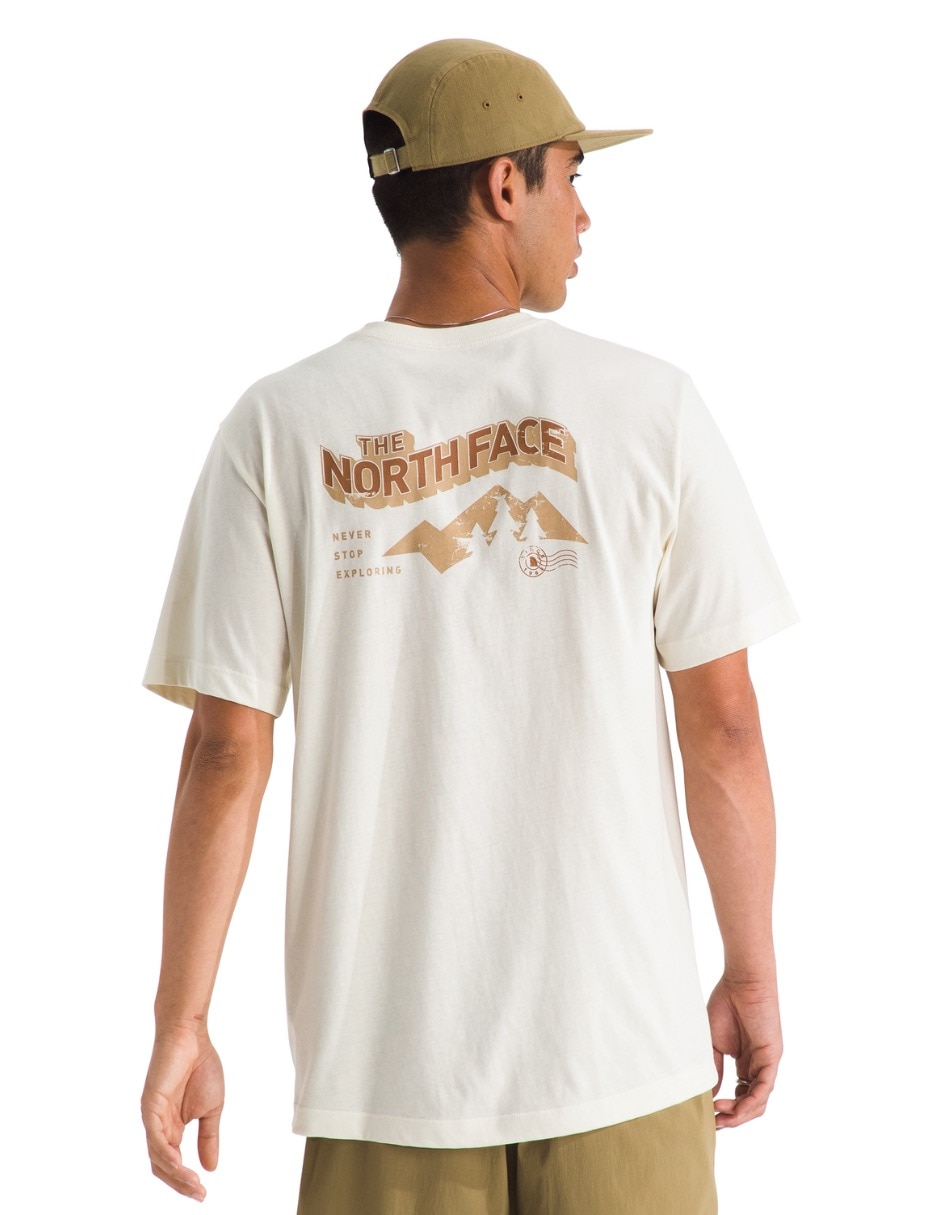 Playera m explore postcard regular short sleeve tnf cuello redondo para hombre 2