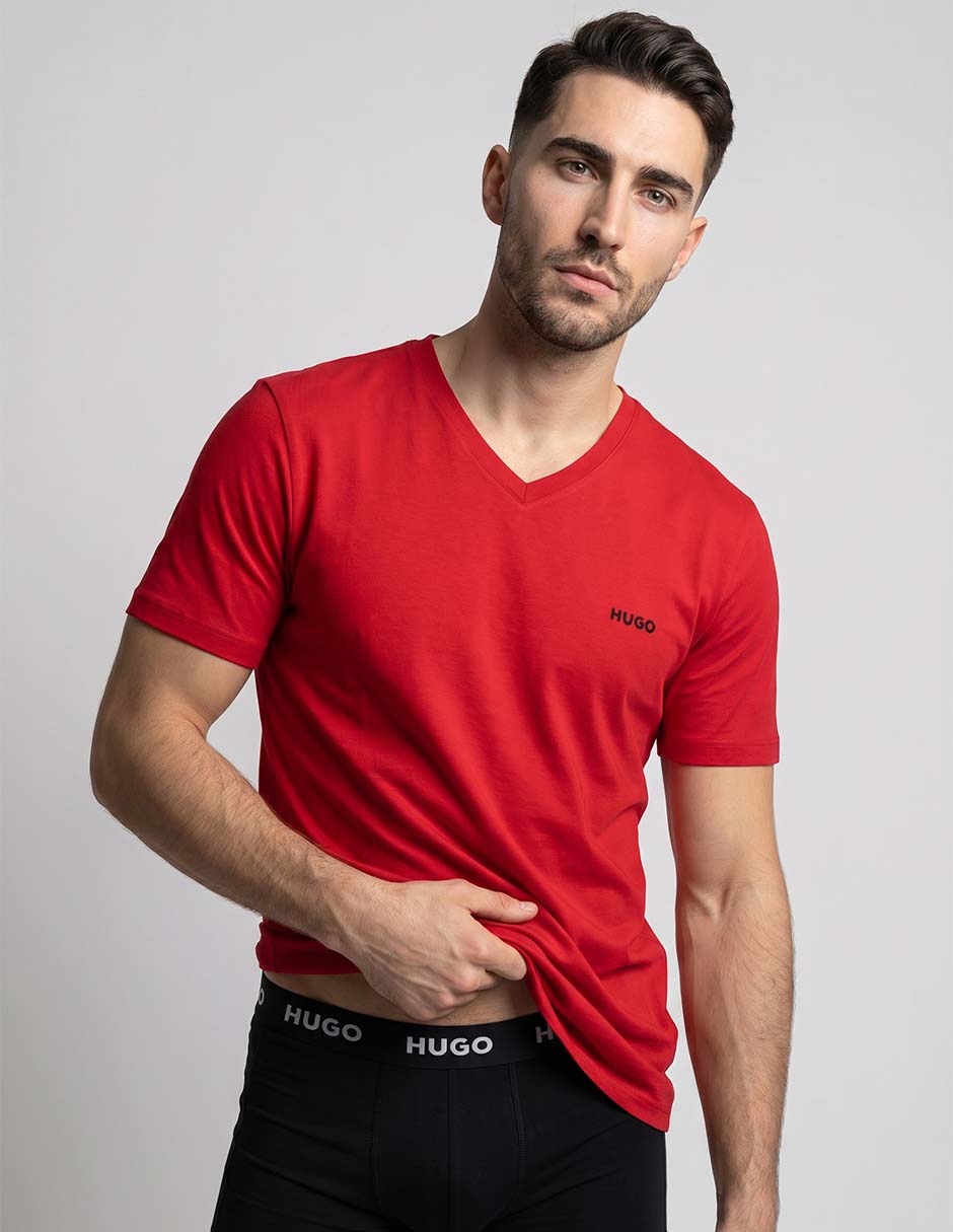 Set playera cuello V para hombre