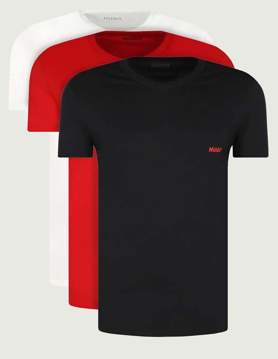 Set playera Hugo cuello V para hombre