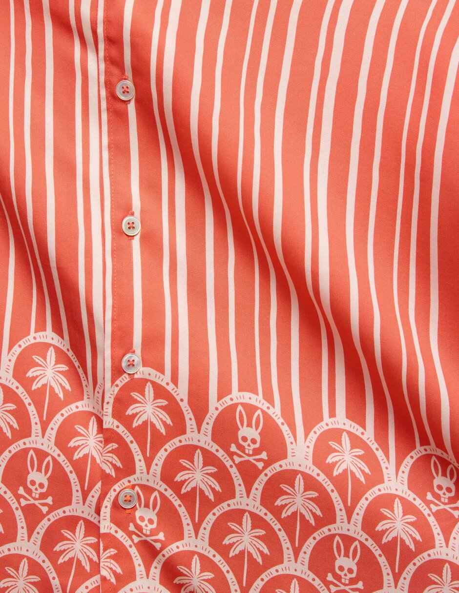 Camisa casual psycho bunny de lyocell manga corta para hombre
