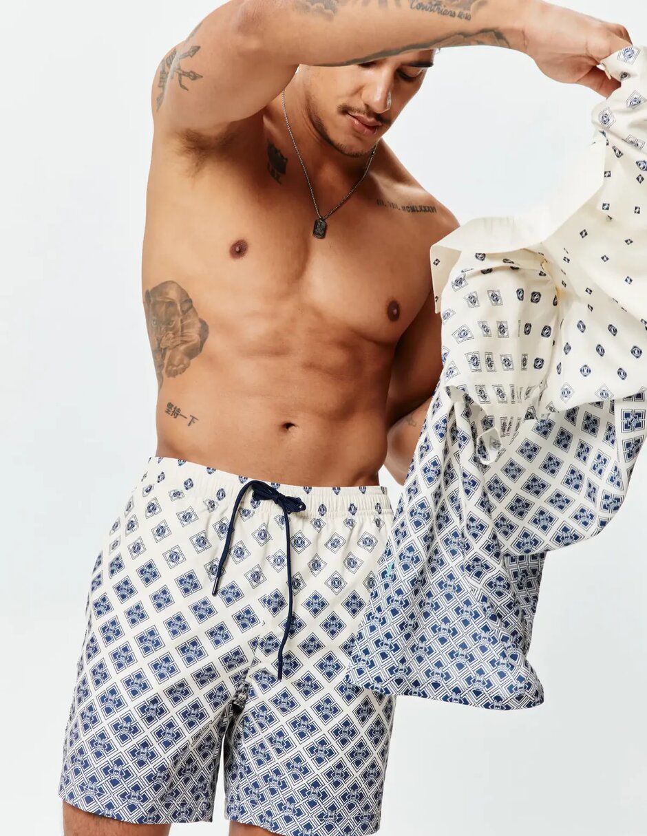 Traje de baño con bolsillos para hombre
