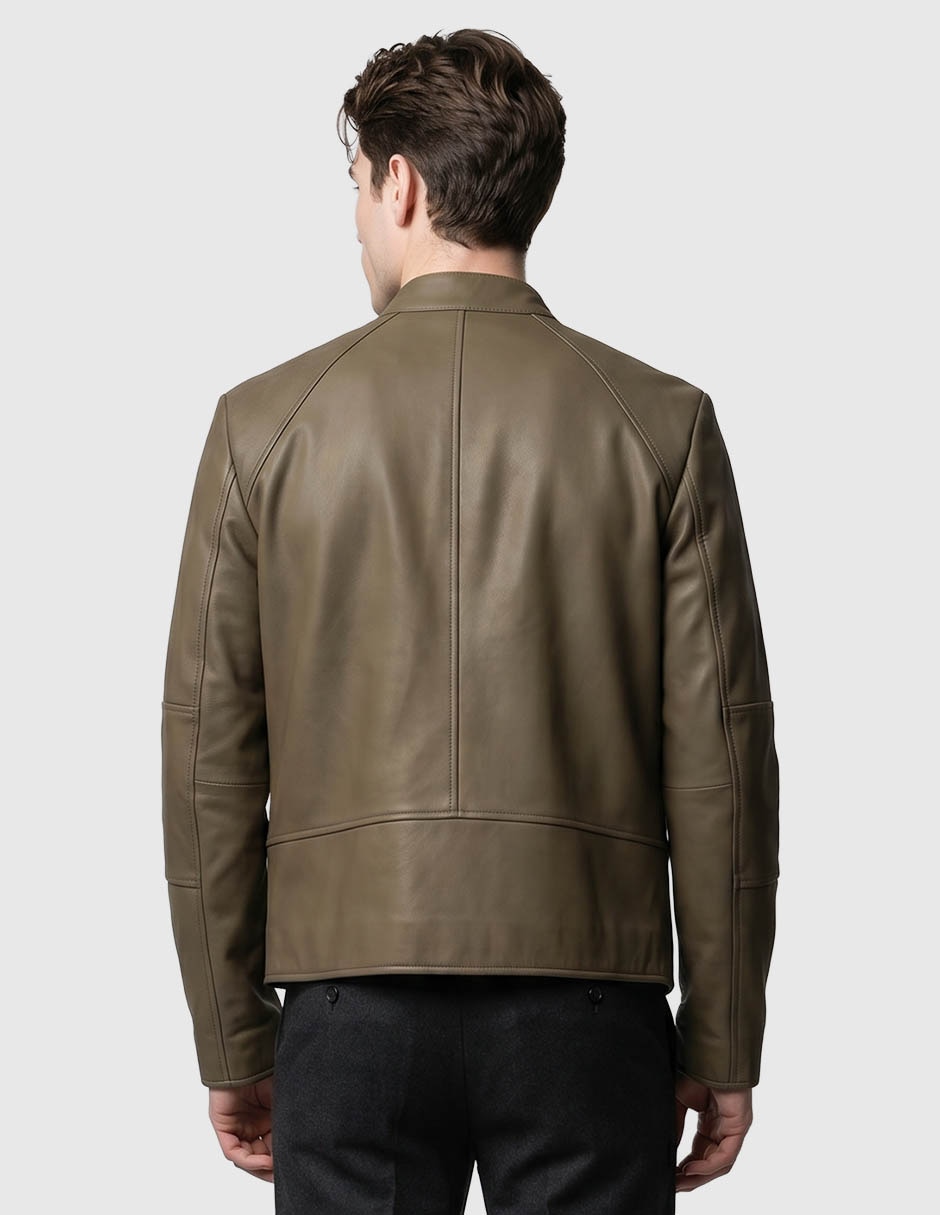 Chamarra Hugo de piel para hombre