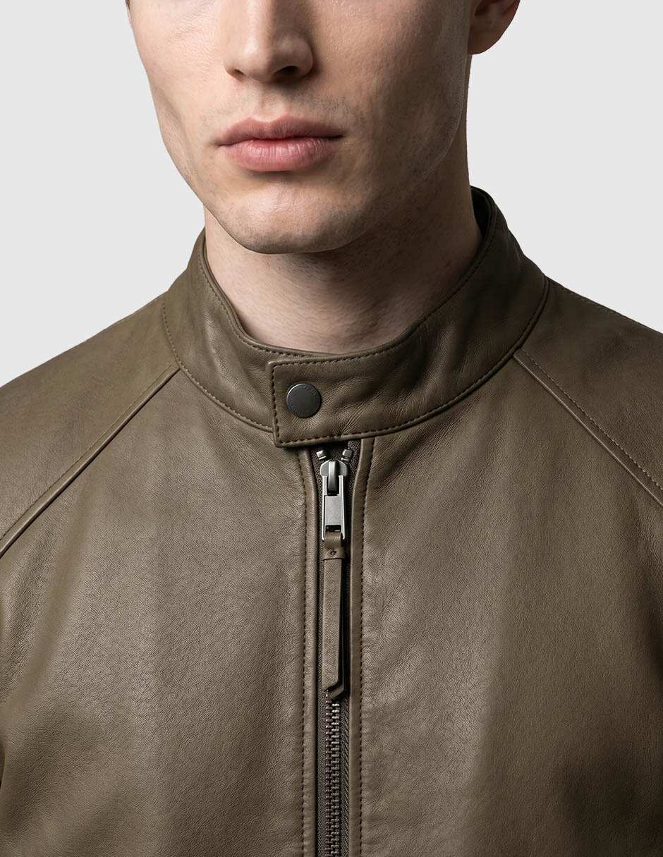 Chamarra Hugo de piel para hombre