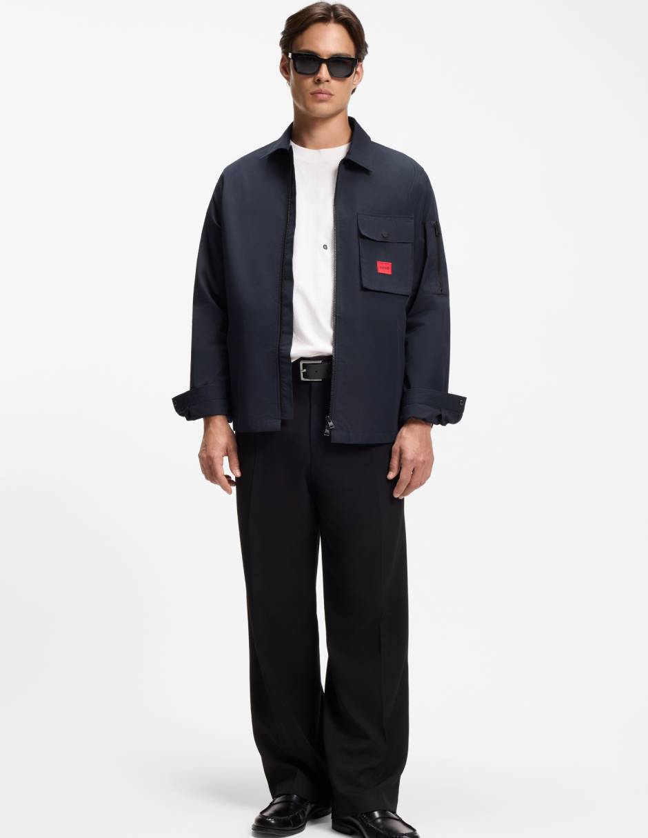 Chamarra casual hugode algodón para hombre 2