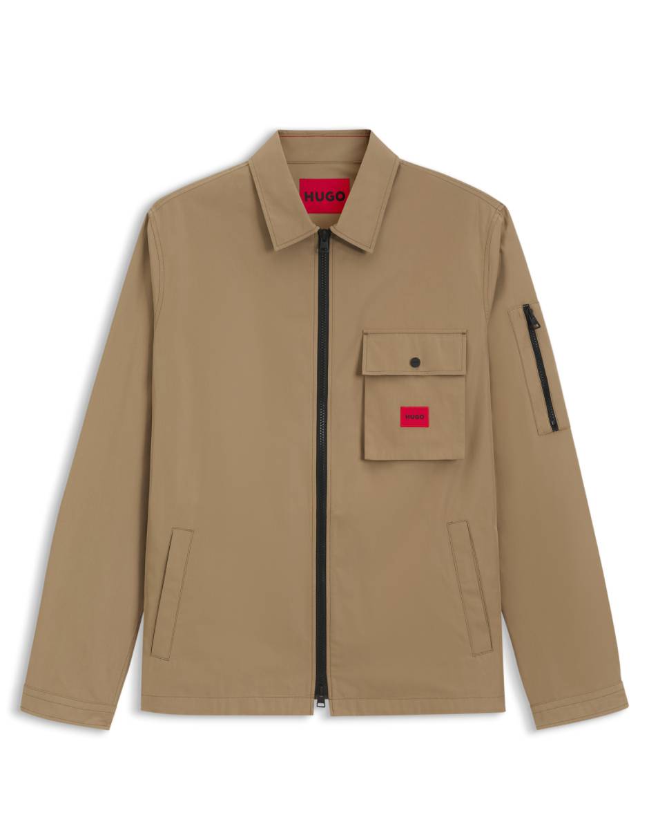 Chamarra casual hugode algodón para hombre 2