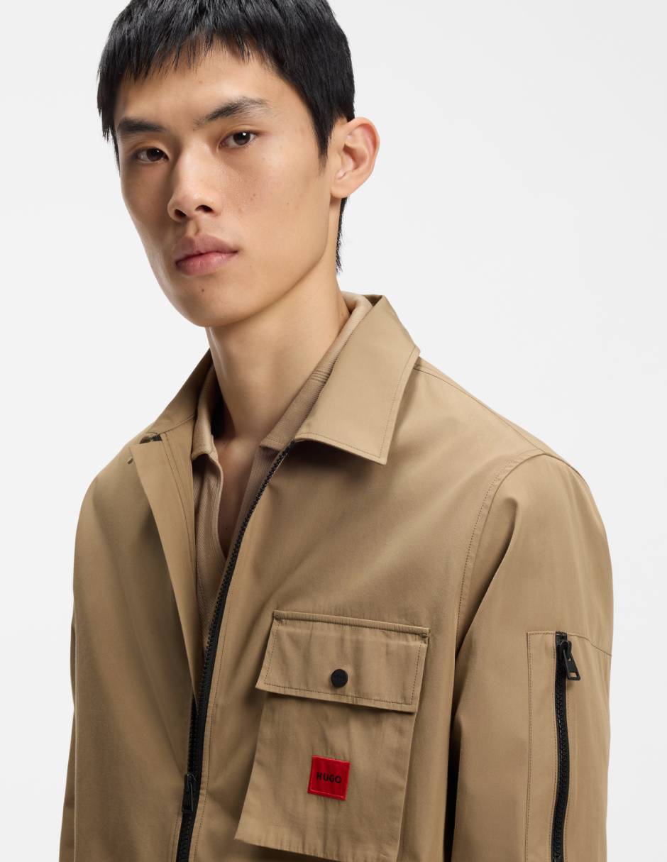 Chamarra casual hugode algodón para hombre 3