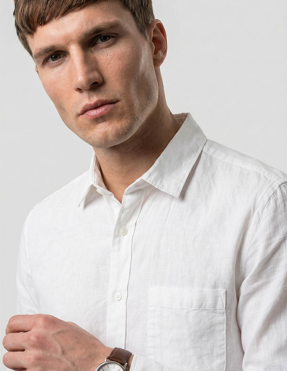 Camisa casual manga larga para hombre 3