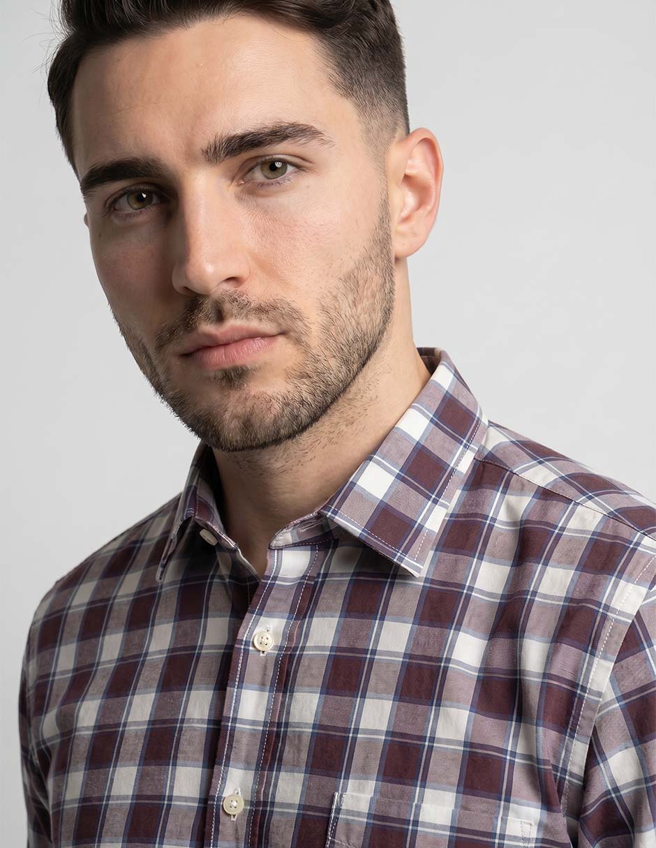 Camisa cuello francés para hombre 4