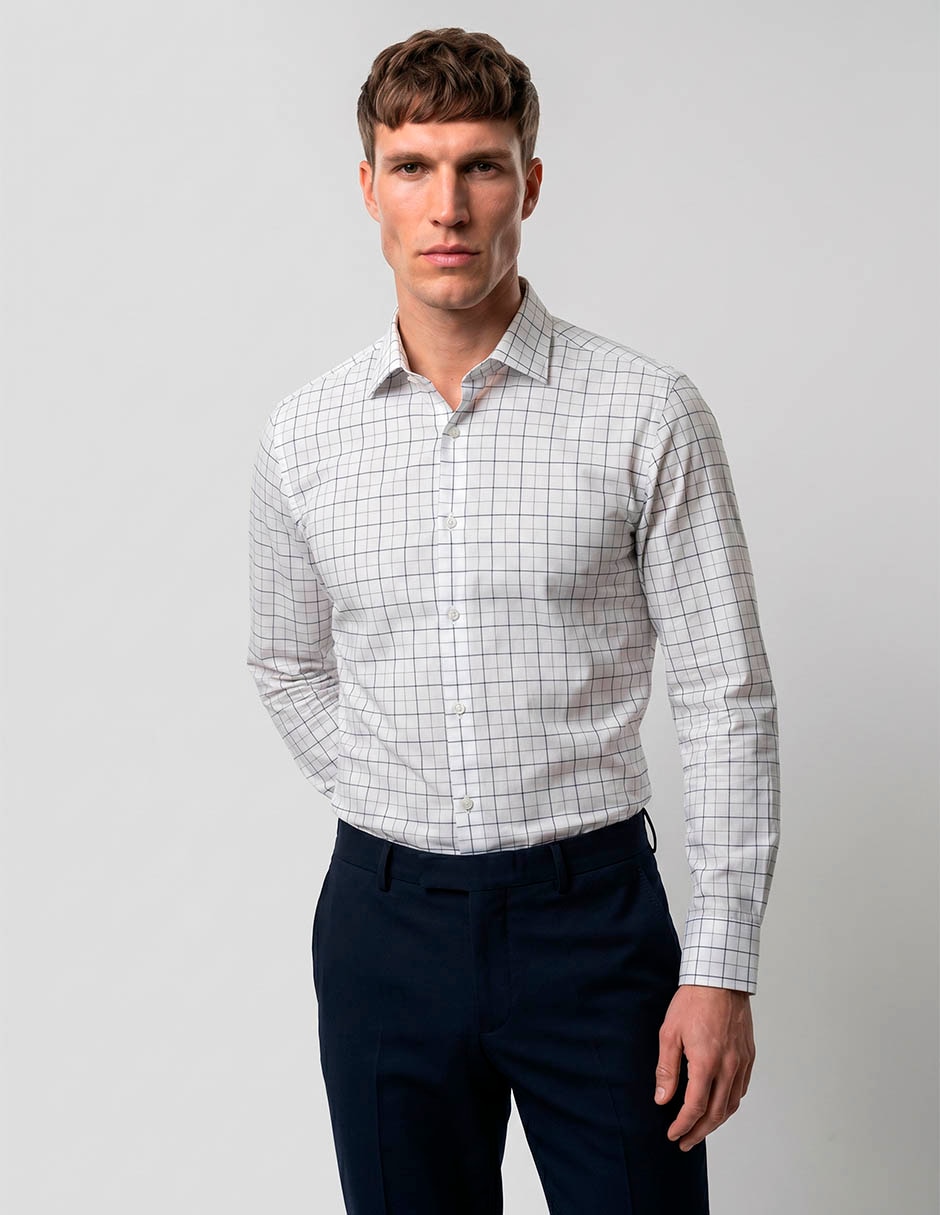 Camisa de algodón manga larga para hombre