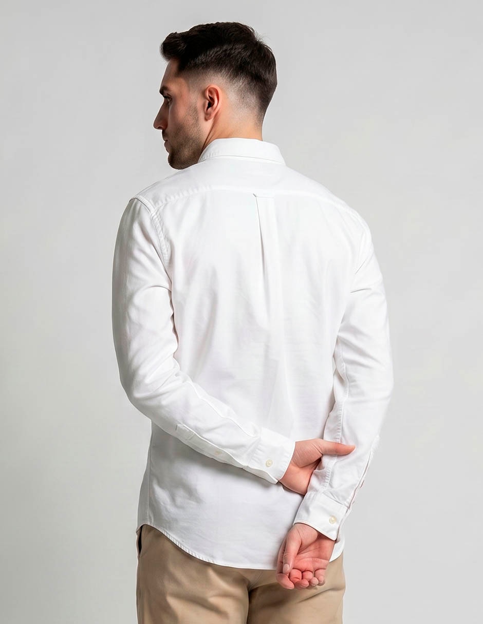 Camisa casual de algodón manga larga para hombre 2
