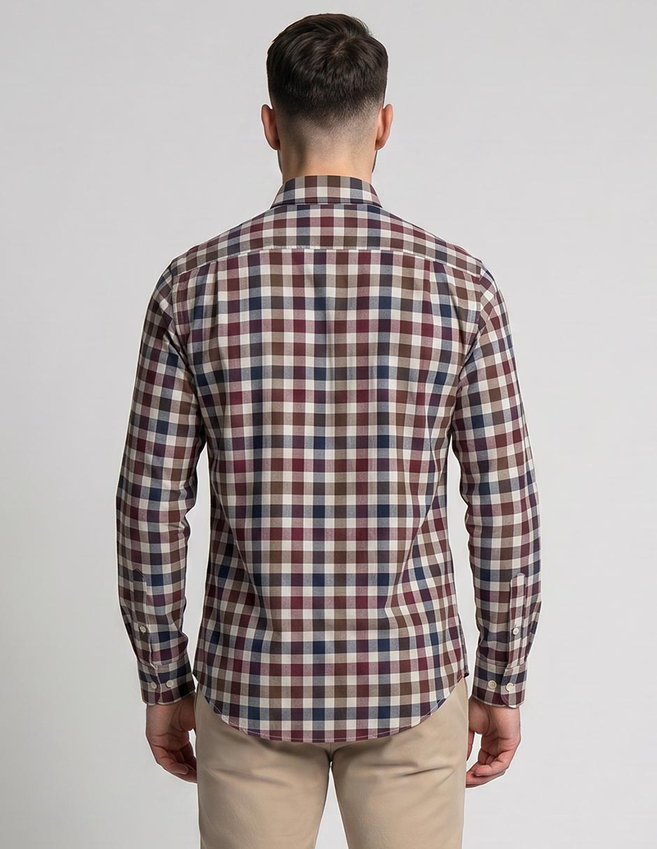 Camisa casual de algodón manga larga para hombre 2