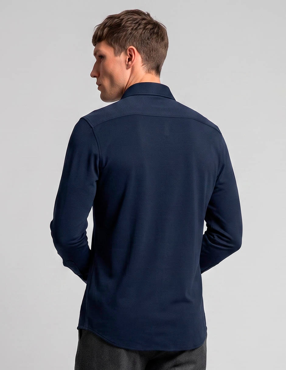 Camisa business casual scappino manga larga para hombre