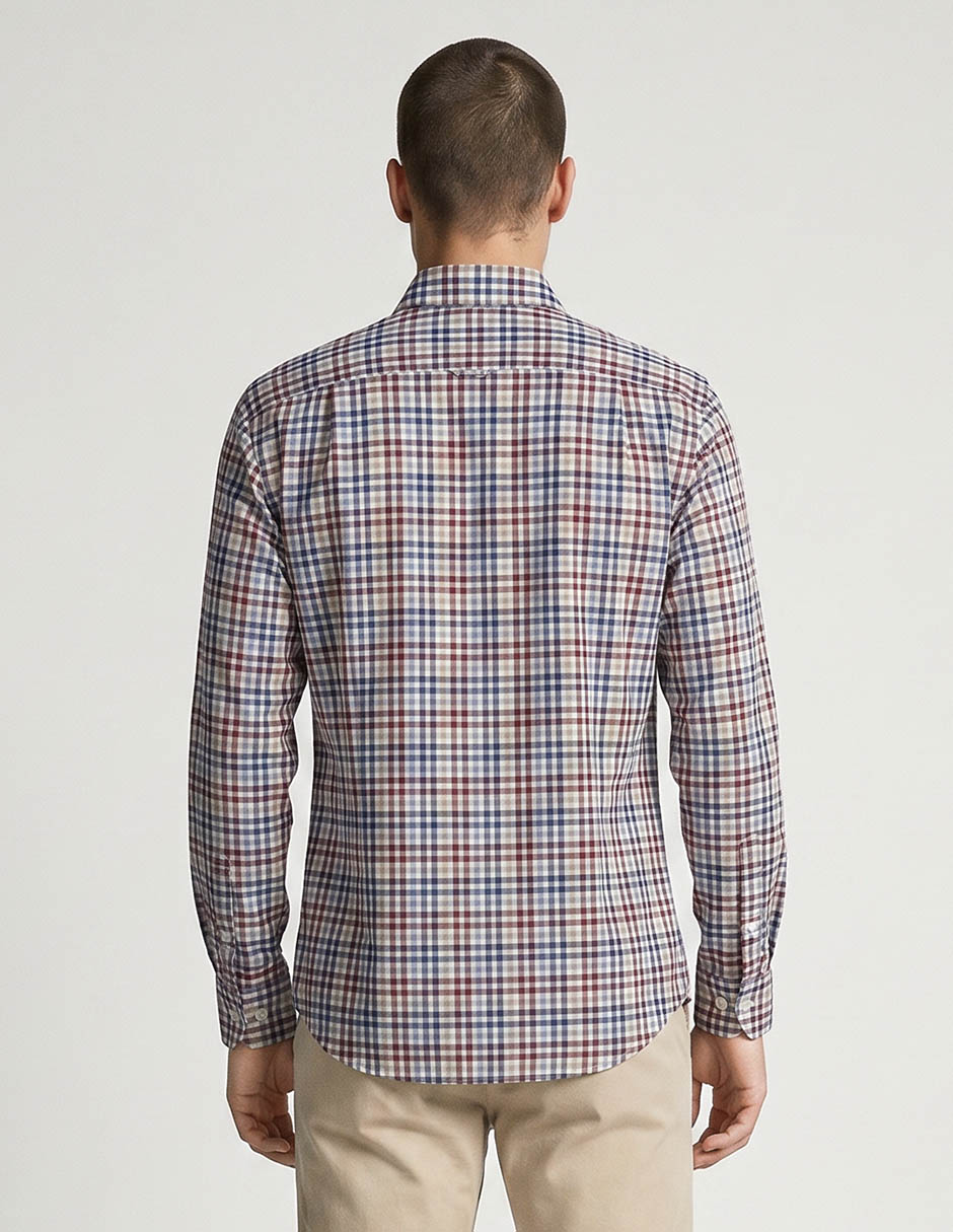 Camisa casual algodón manga larga para hombre 2