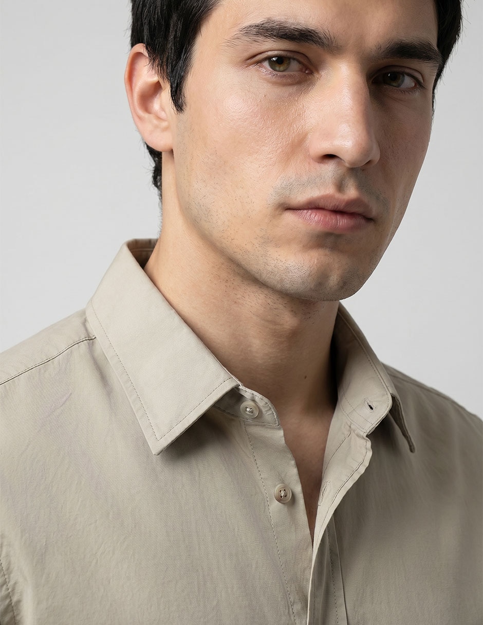 Camisa Scappino cuello francés para hombre
