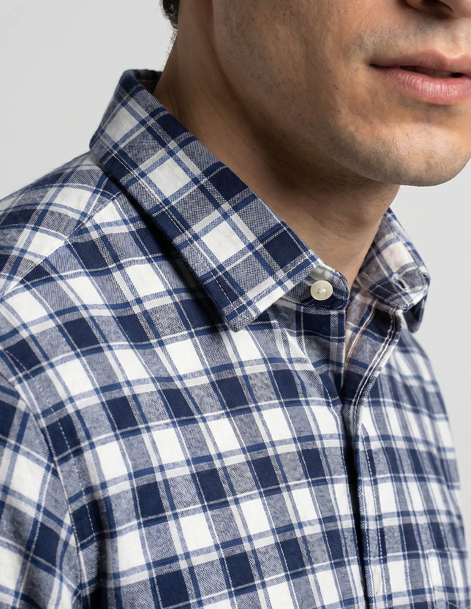 Camisa casual manga larga para hombre 2