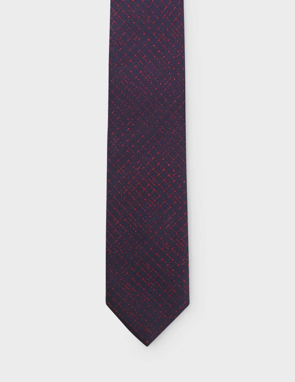 Corbata slim de seda estampado liso para hombre Corbata slim de seda estampado liso para hombre