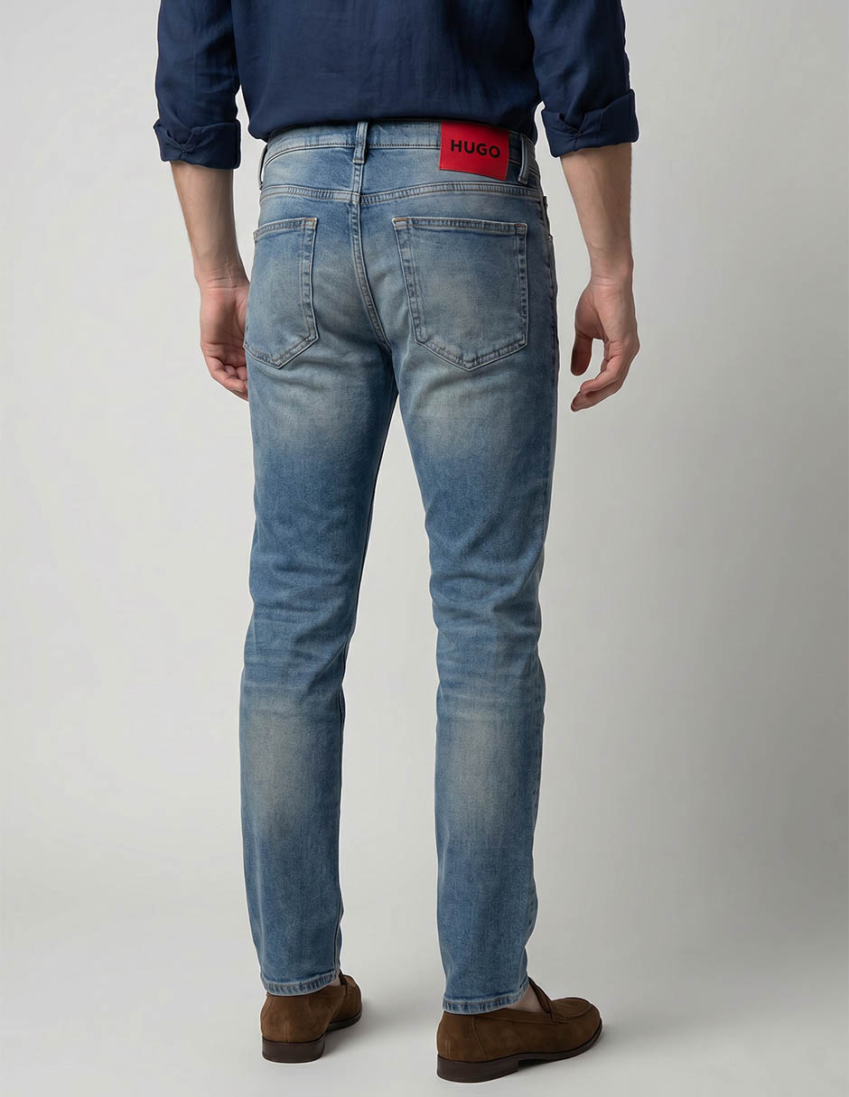 Jeans slim deslavado para hombre 2