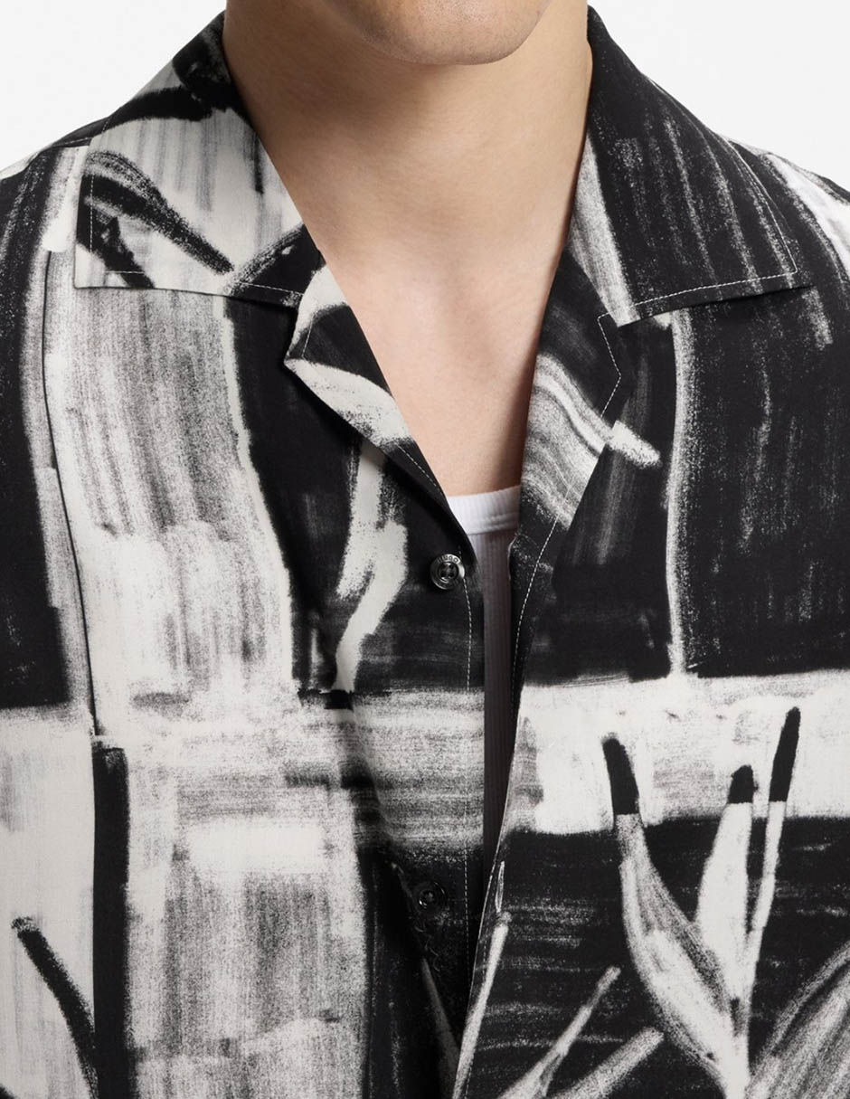 Sobrecamisa casual hugo de algodón manga corta para hombre