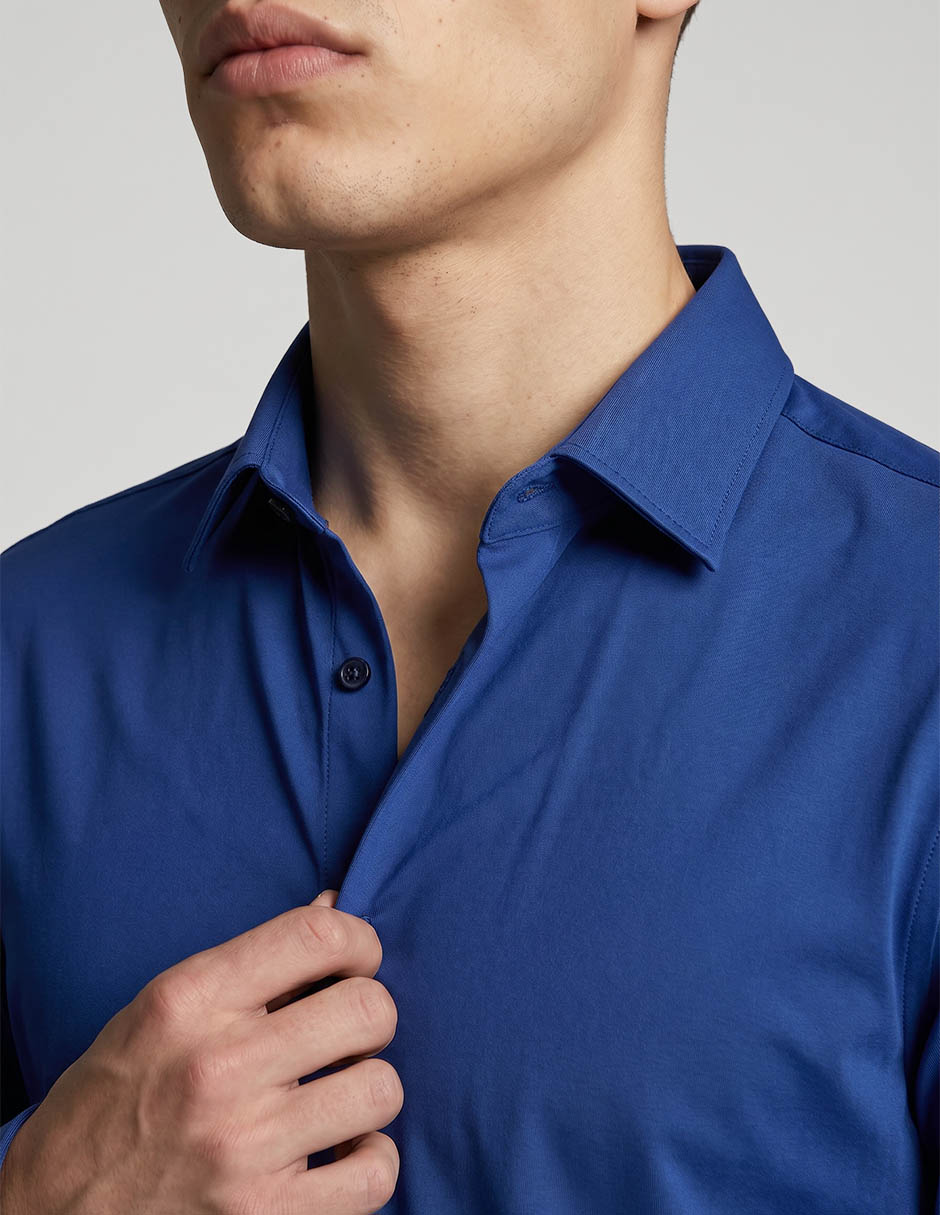 Camisa casual manga larga para hombre 4