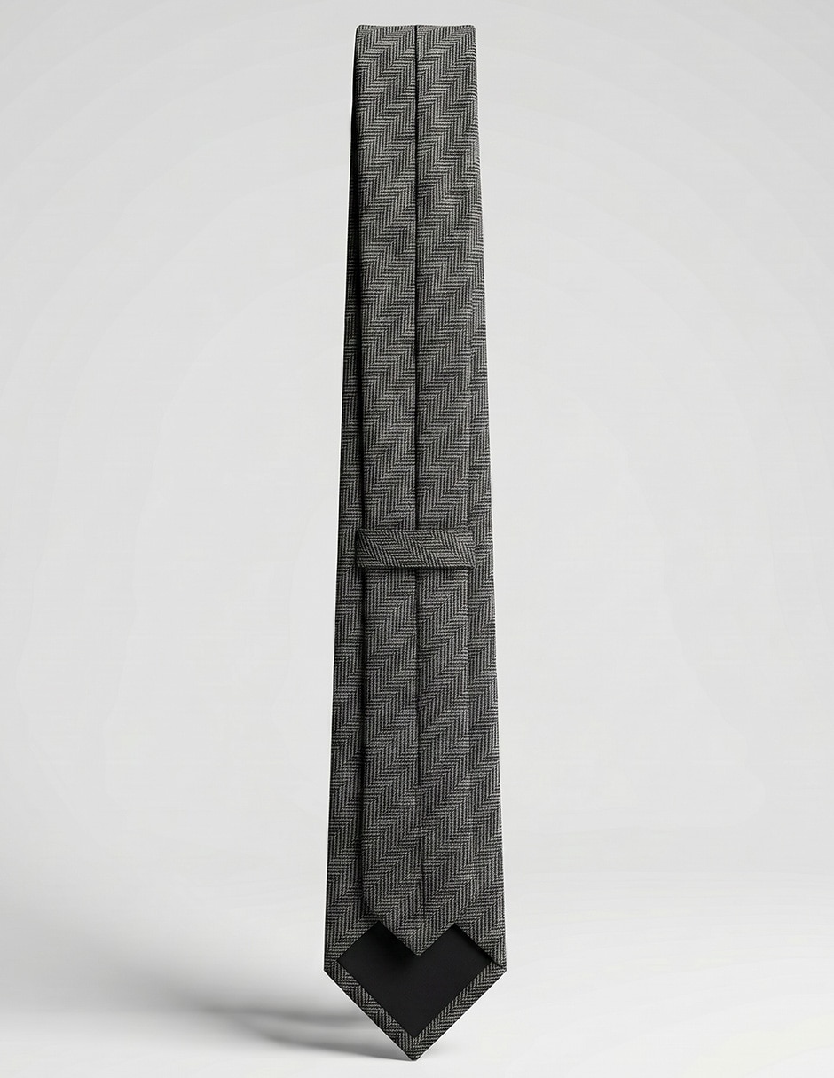 Corbata slim de seda estampado a rayas para hombre 2