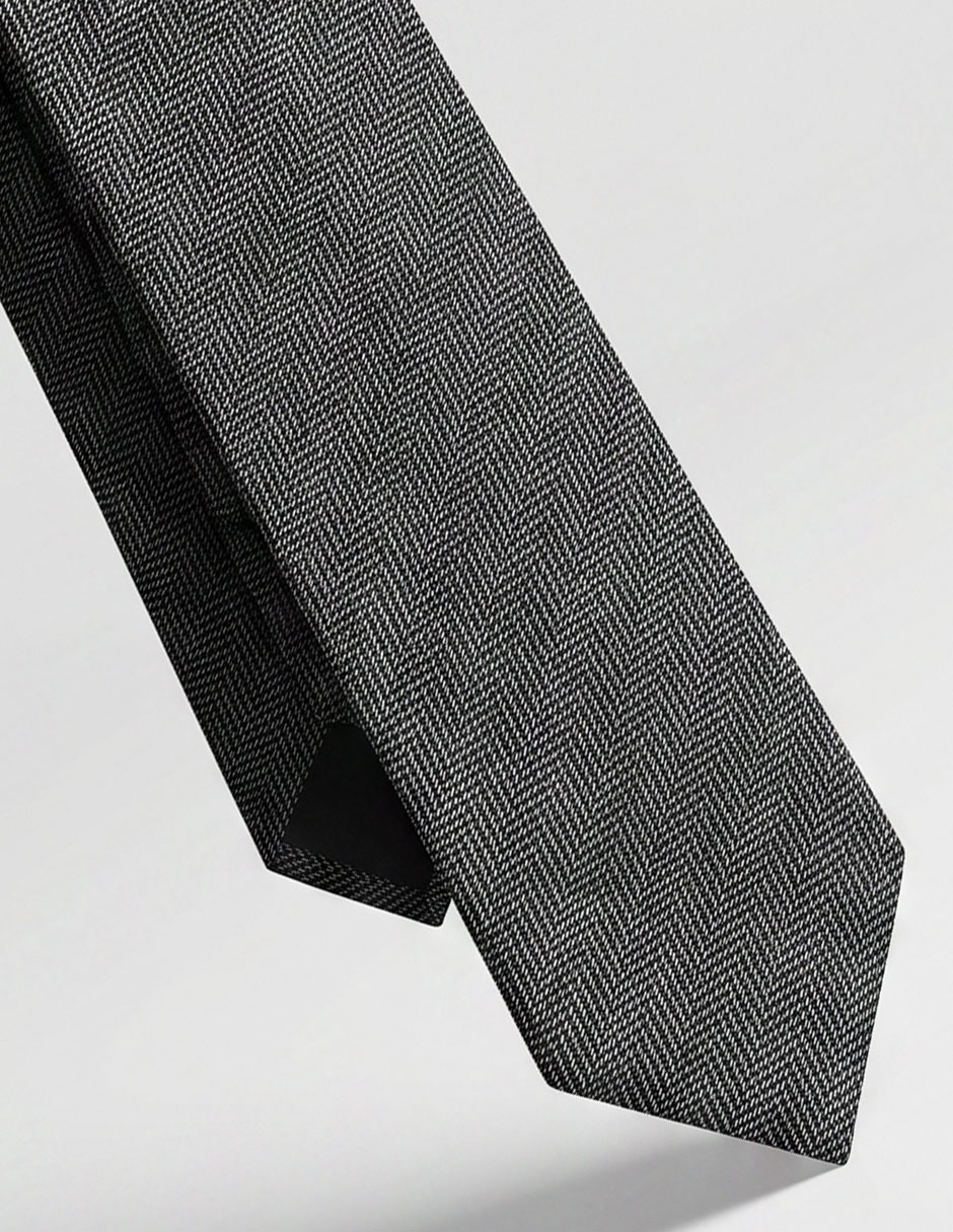 Corbata slim de seda estampado a rayas para hombre