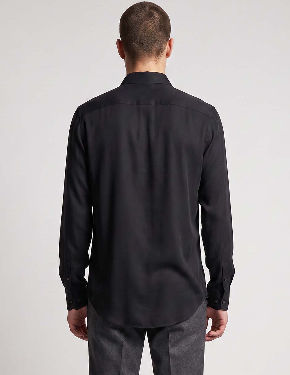 Camisa de vestir de algodón manga larga para hombre 2
