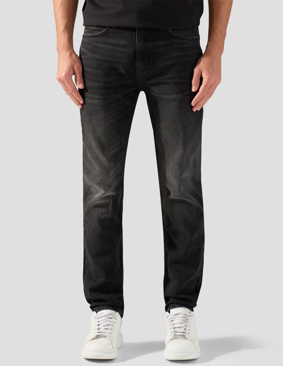 Jeans slim lavado medio para hombre