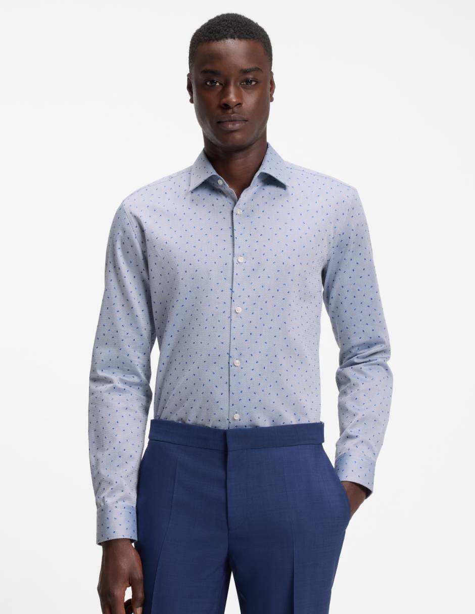 Camisa formal de algodón manga larga para hombre Camisa formal de algodón manga larga para hombre