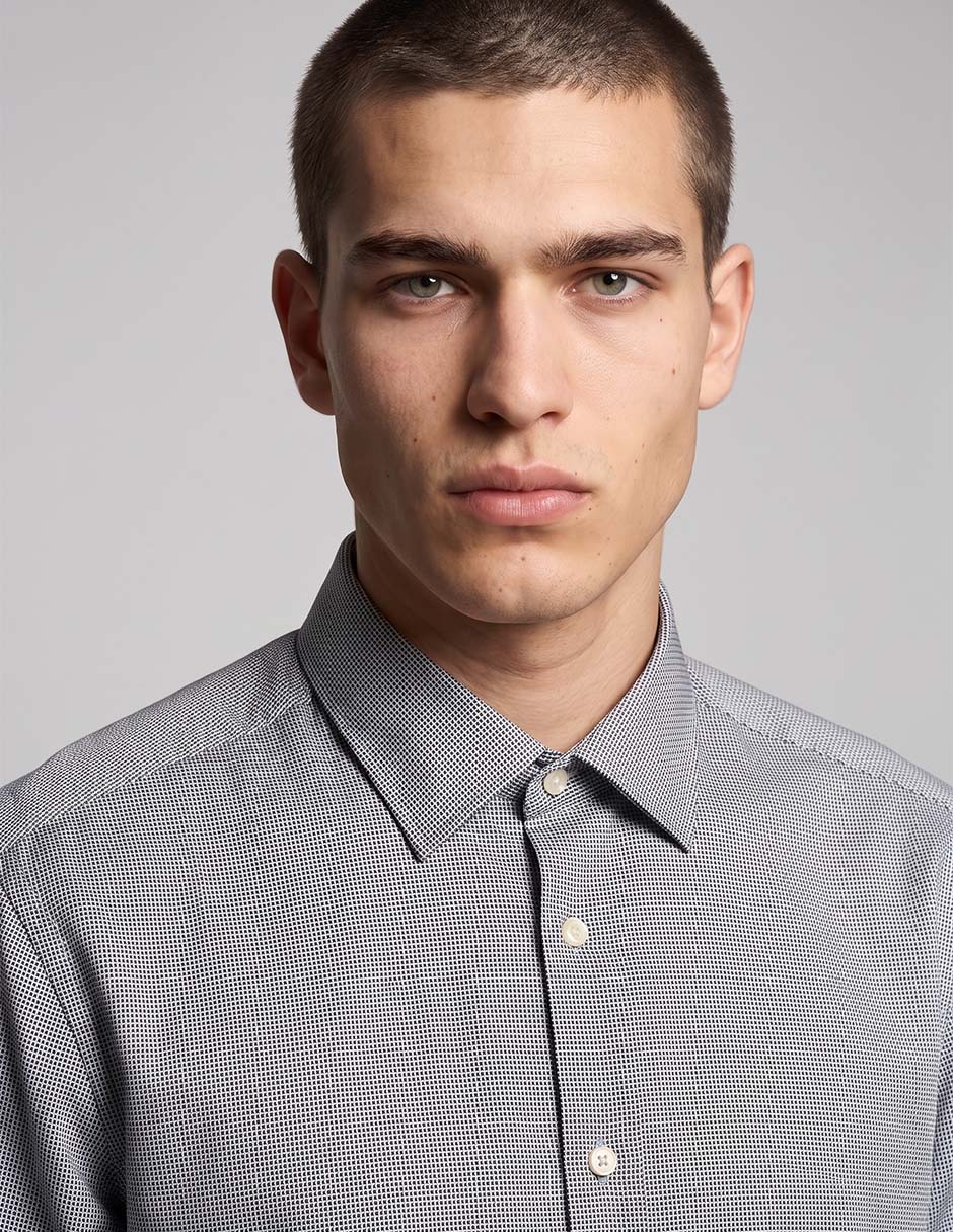Camisa Business casual de algodón manga larga para hombre 3