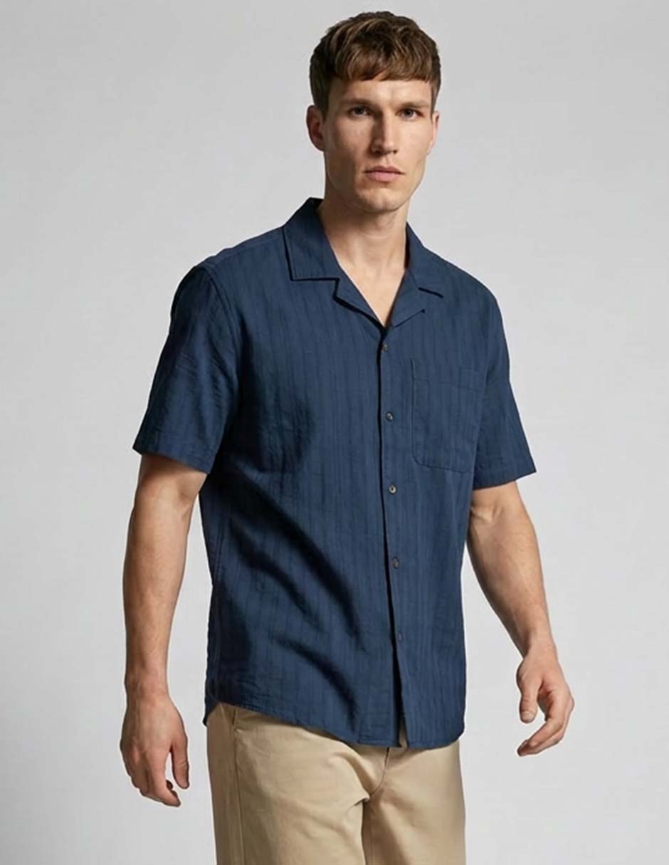 Camisa casual de algodón manga corta para hombre Camisa casual de algodón manga corta para hombre