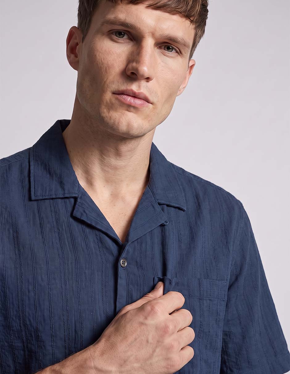 Camisa casual de algodón manga corta para hombre 3