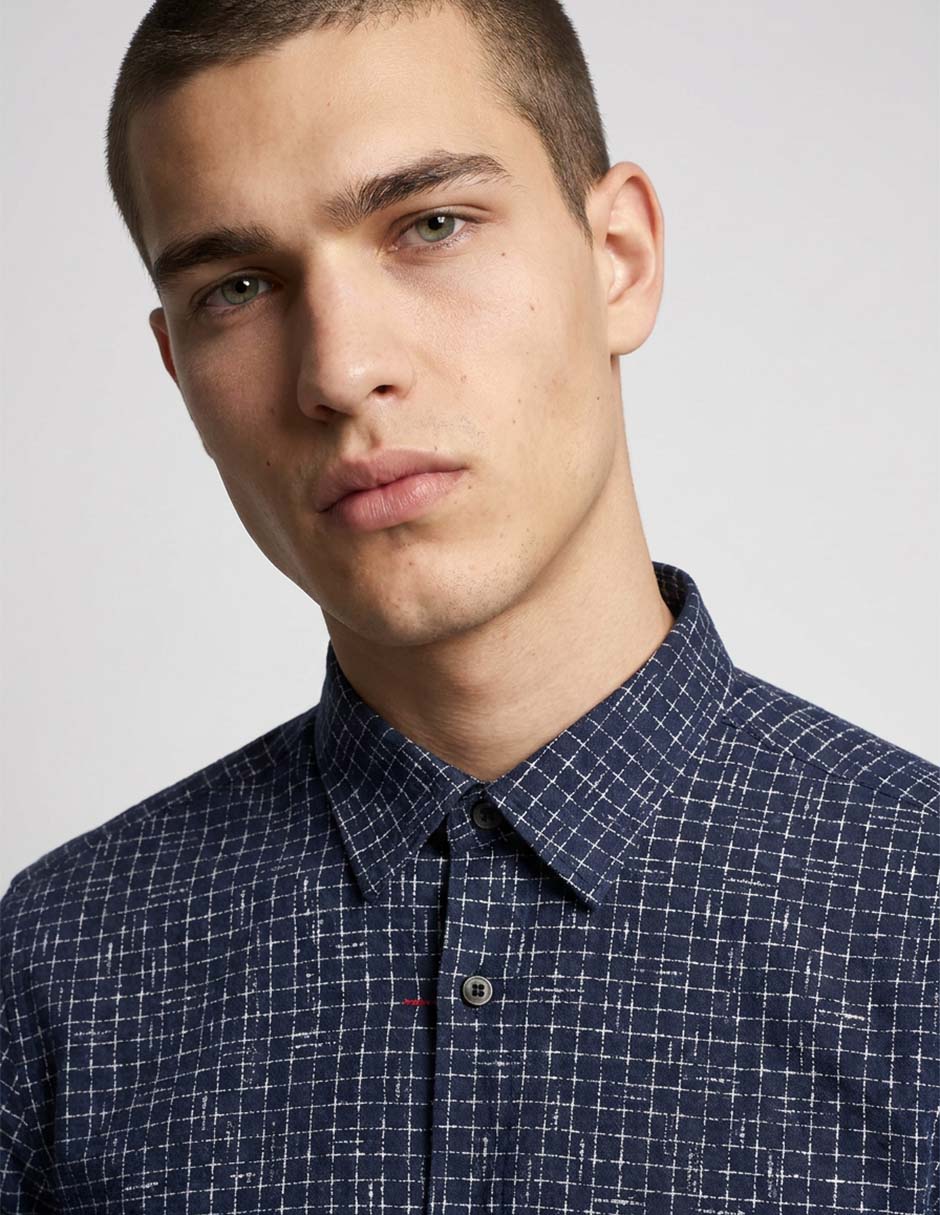 Camisa casual de algodón manga larga para hombre 3