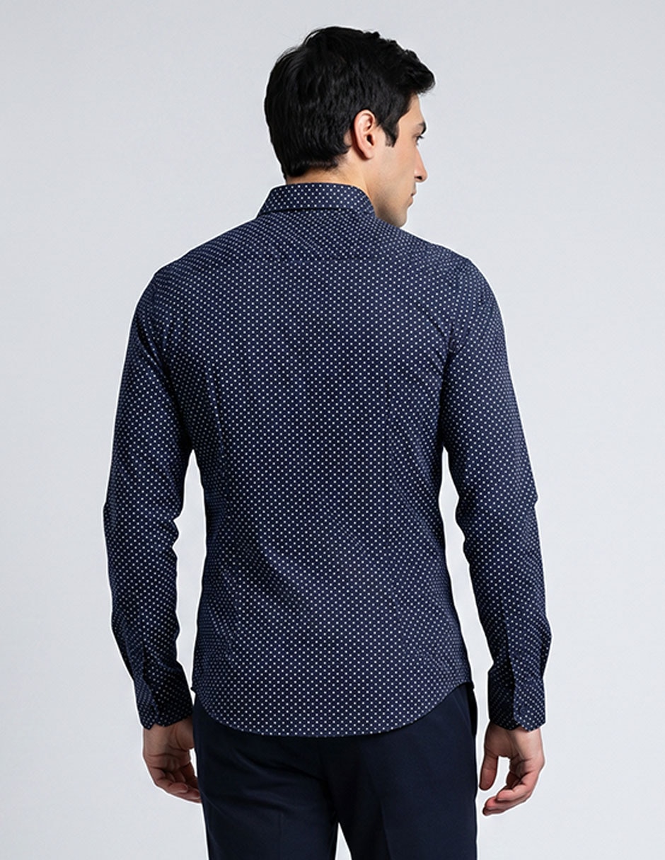 Camisa casual de algodón manga larga para hombre
