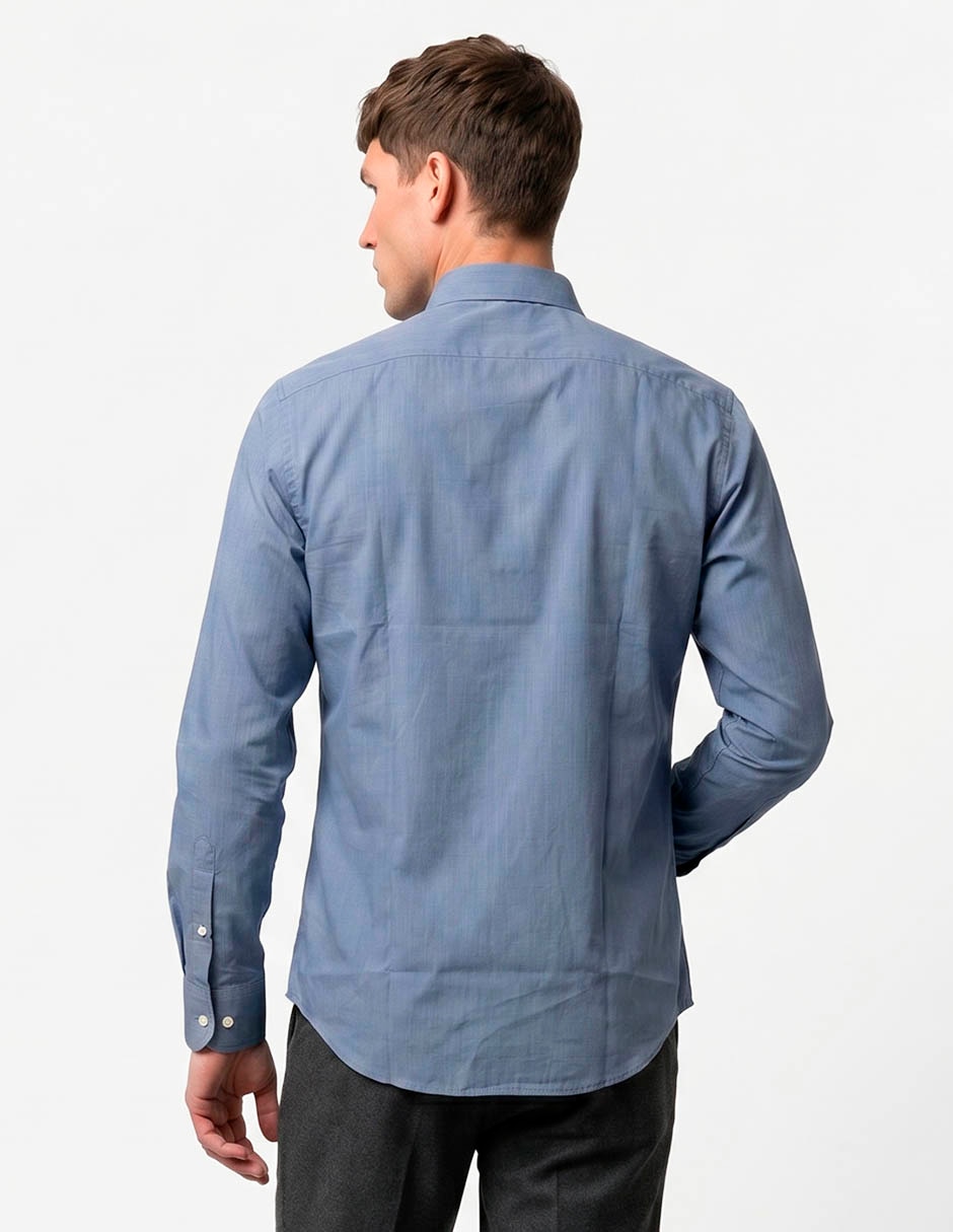 Camisa casual manga larga para hombre 2
